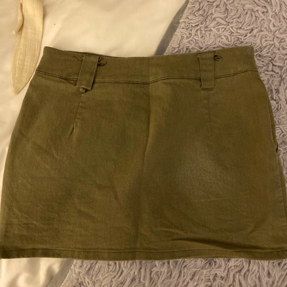 Ruby & Jenna Green Denim Mini Skirt Size Small